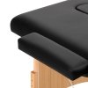 Stół składany do masażu drewniany Balance Lux 3 segmentowy 190x70 czarny
